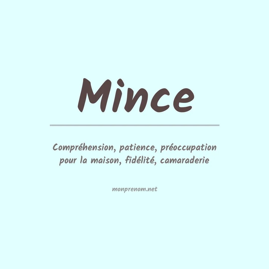 Prénom Mince