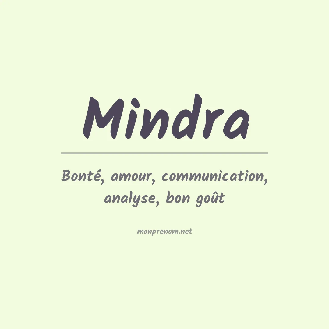Signification du prénom Mindra