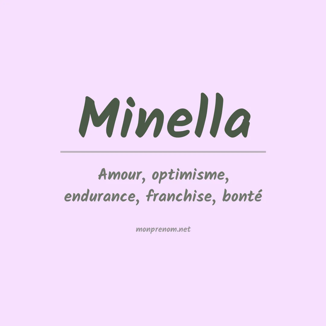 Prénom Minella