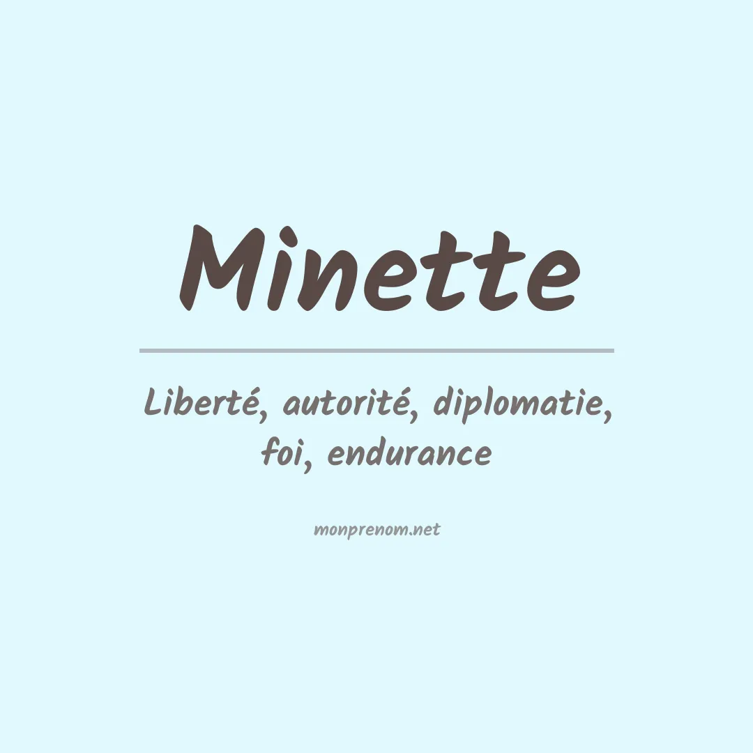 Prénom Minette