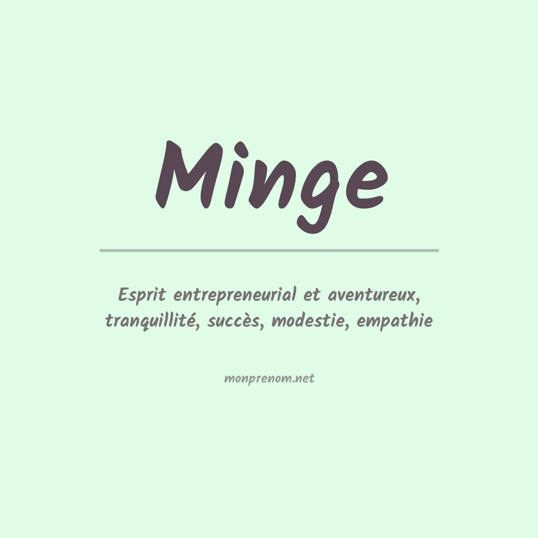 Prénom Minge