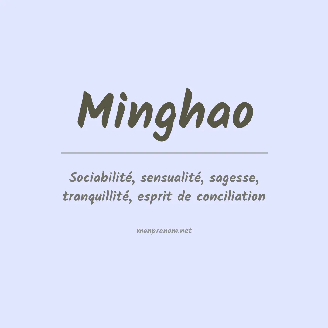 Signification du prénom Minghao
