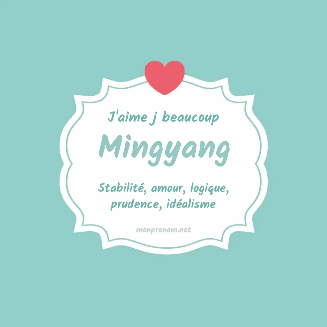 J'aime beaucoup Mingyang