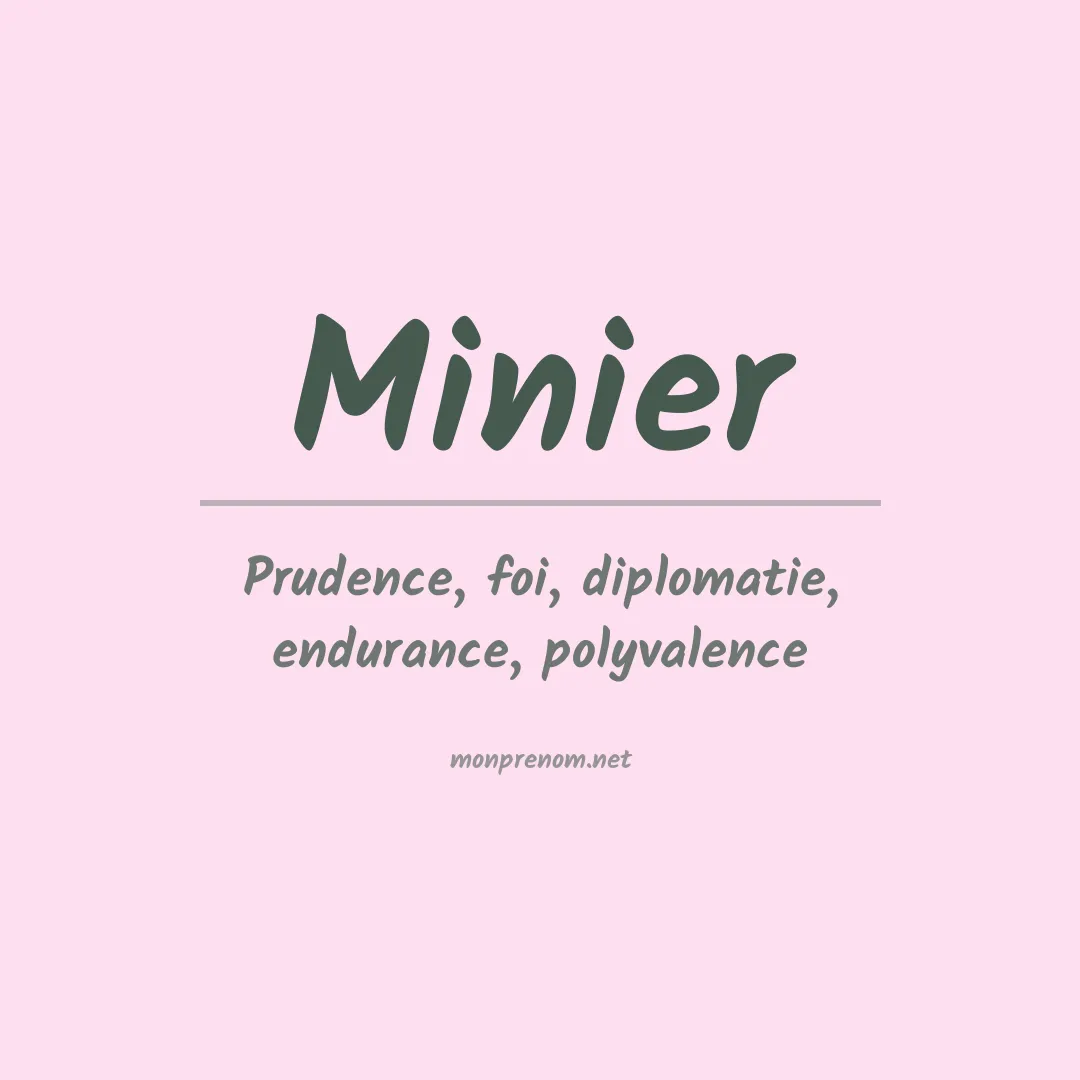 Prénom Minier