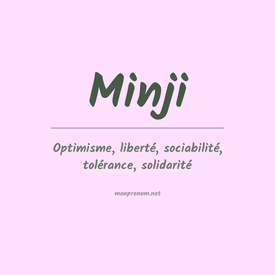 Signification du prénom Minji