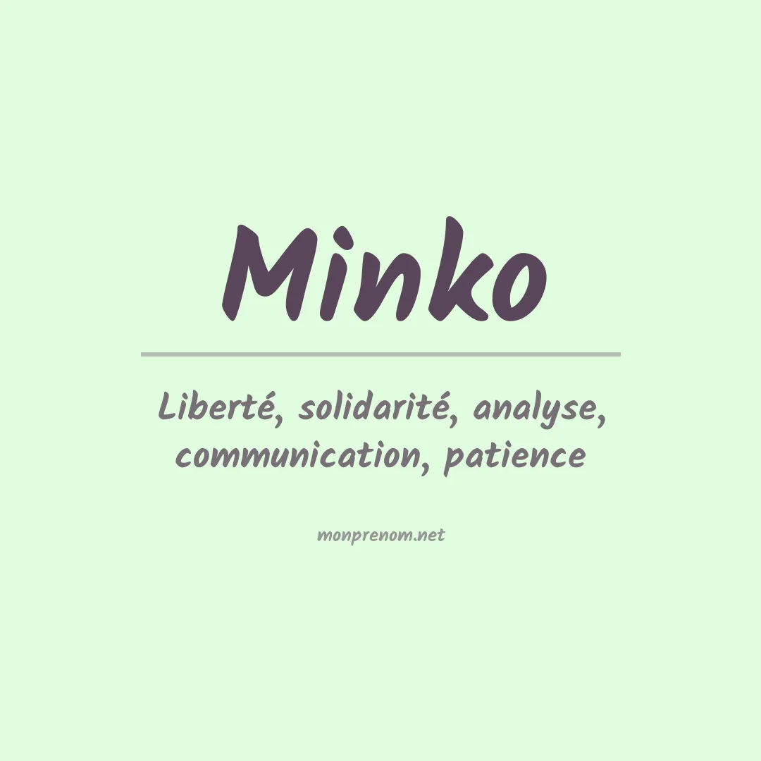 Prénom Minko