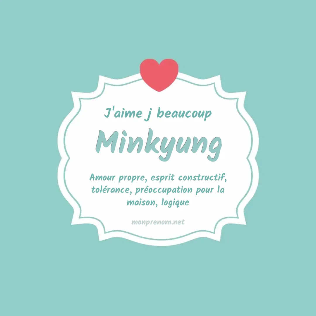 J'aime beaucoup Minkyung