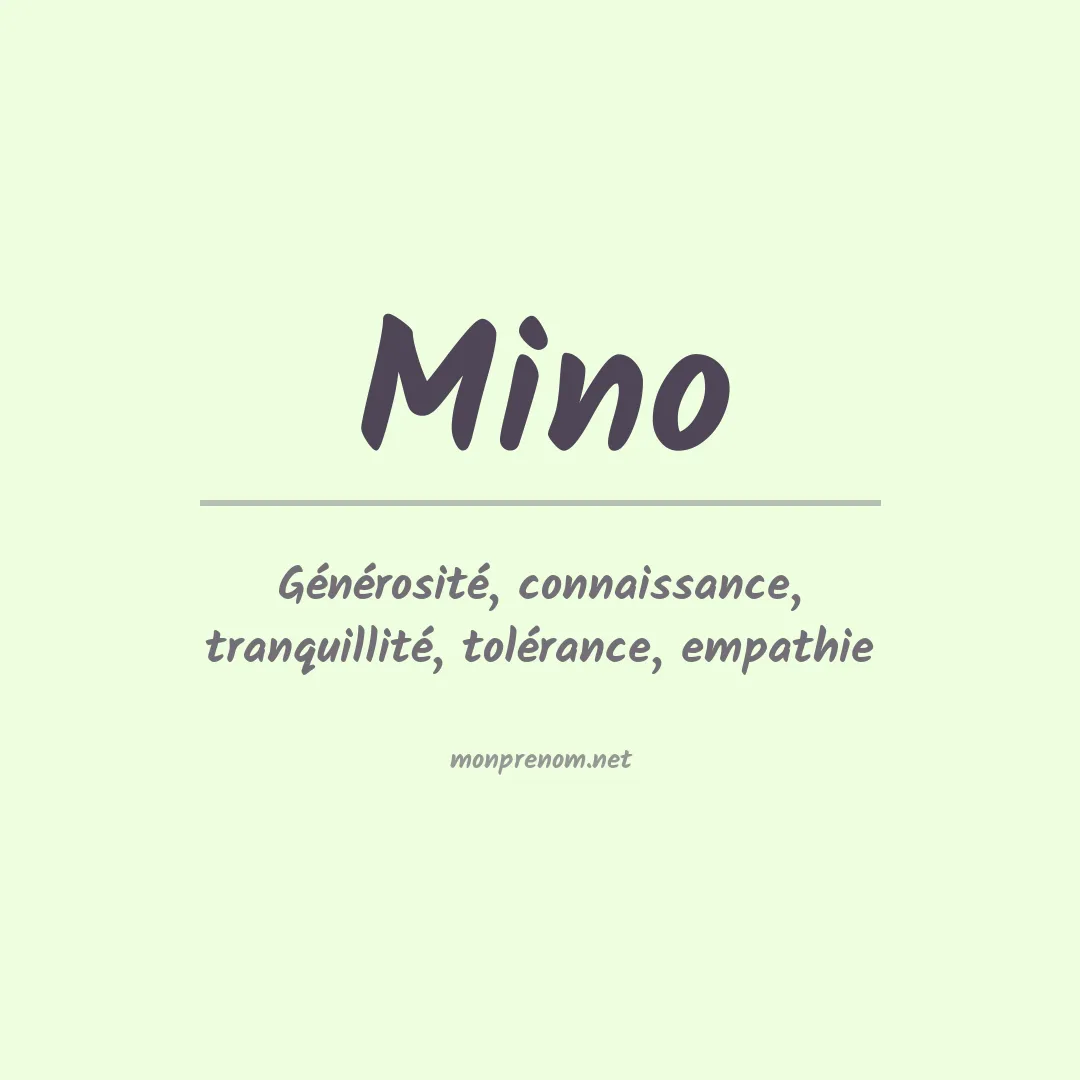 Prénom Mino