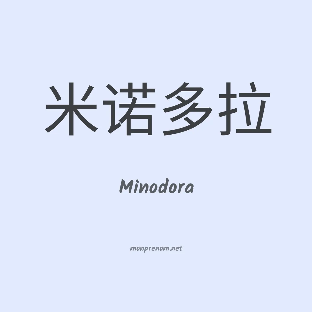 Minodora en chinois