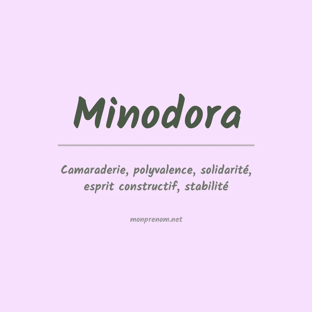 Signification du prénom Minodora