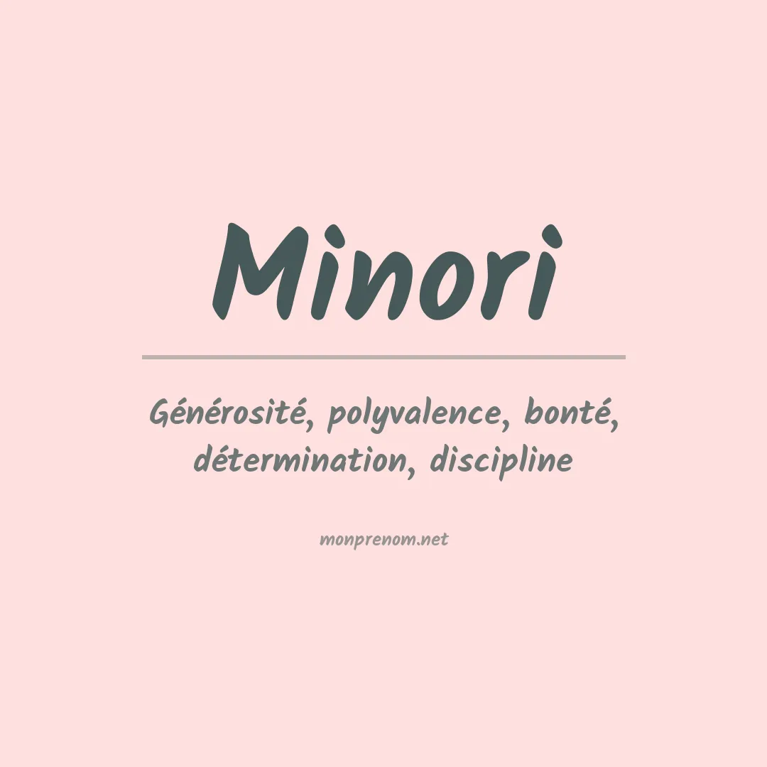Signification du prénom Minori