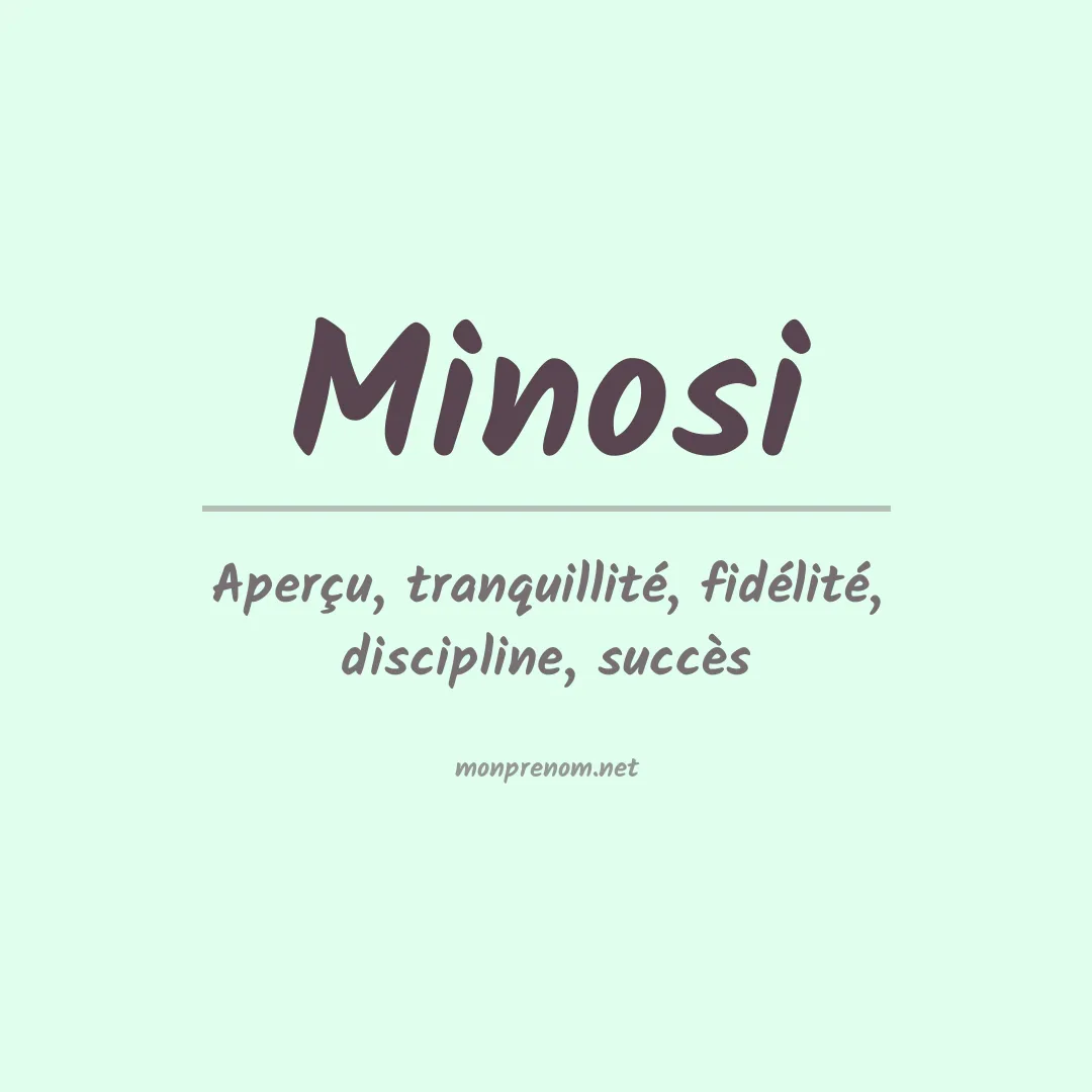 Prénom Minosi