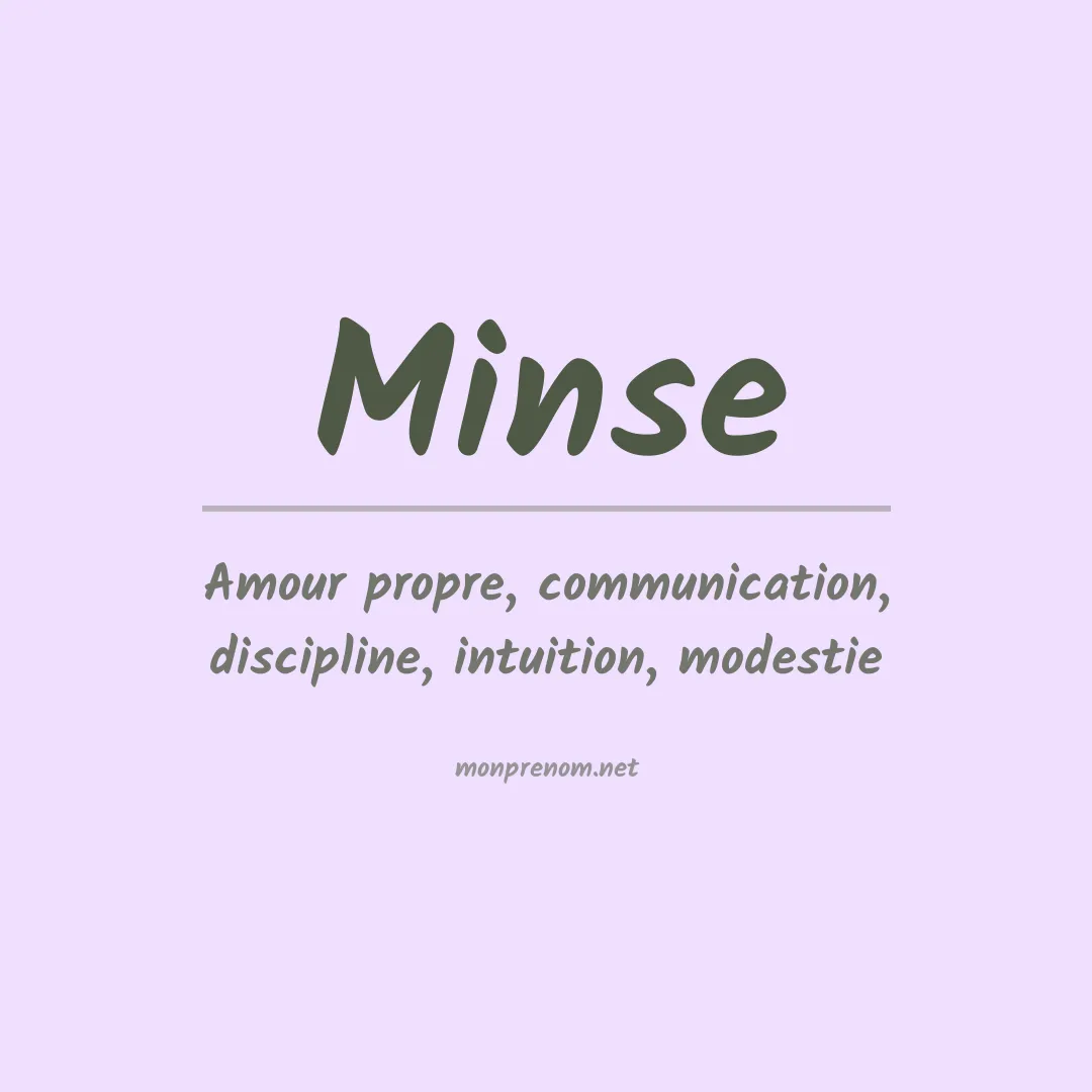 Signification du prénom Minse