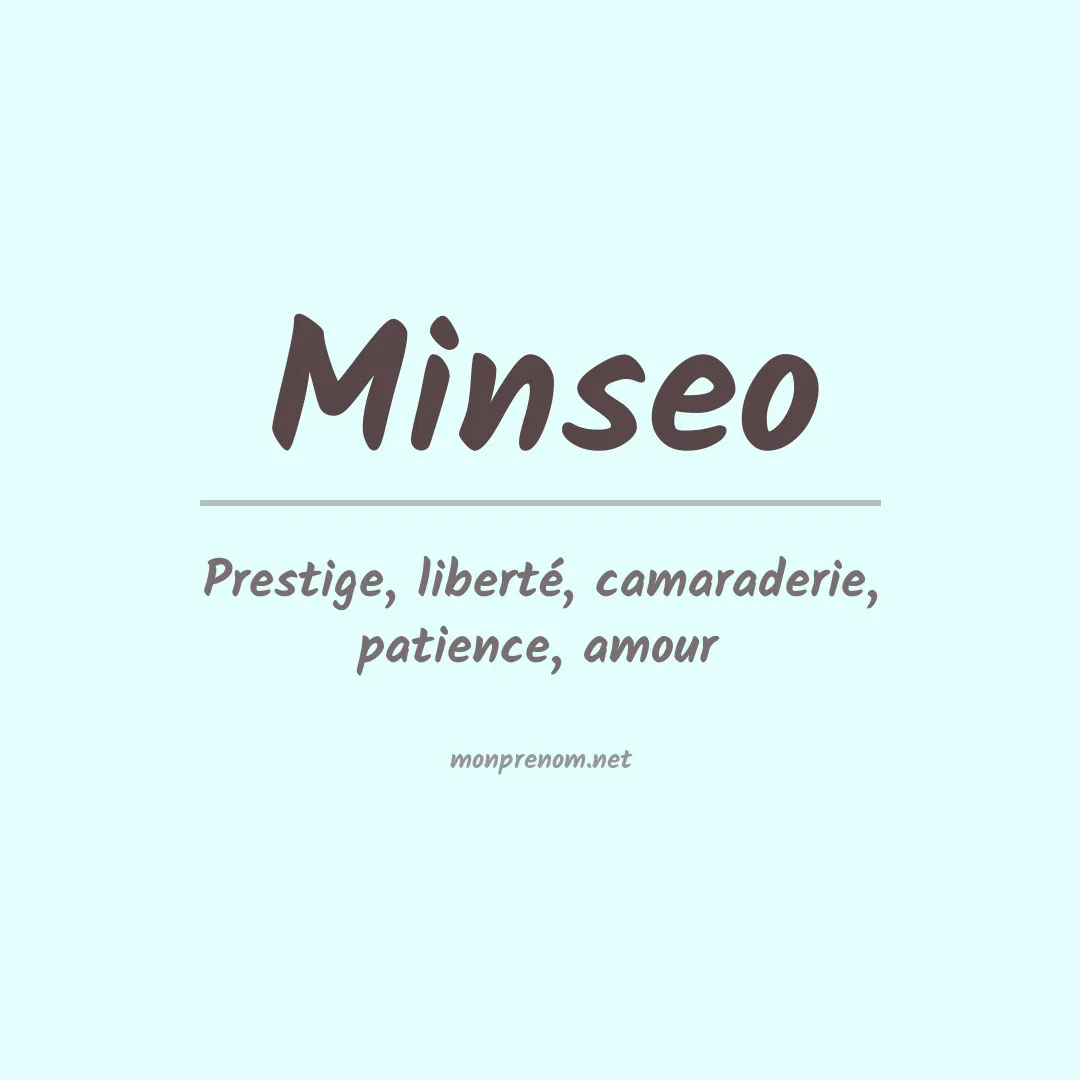 Signification du prénom Minseo