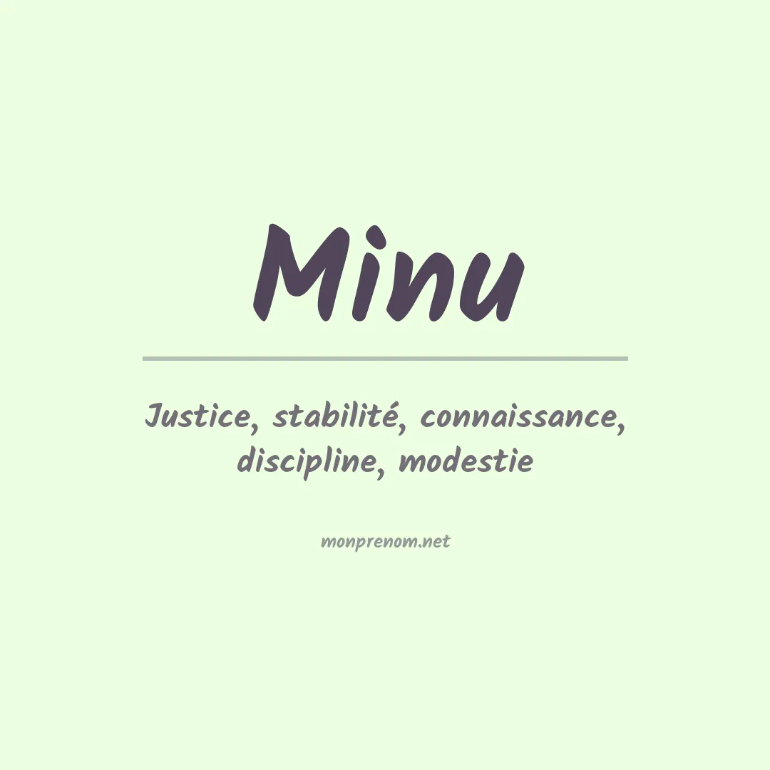 Signification du prénom Minu