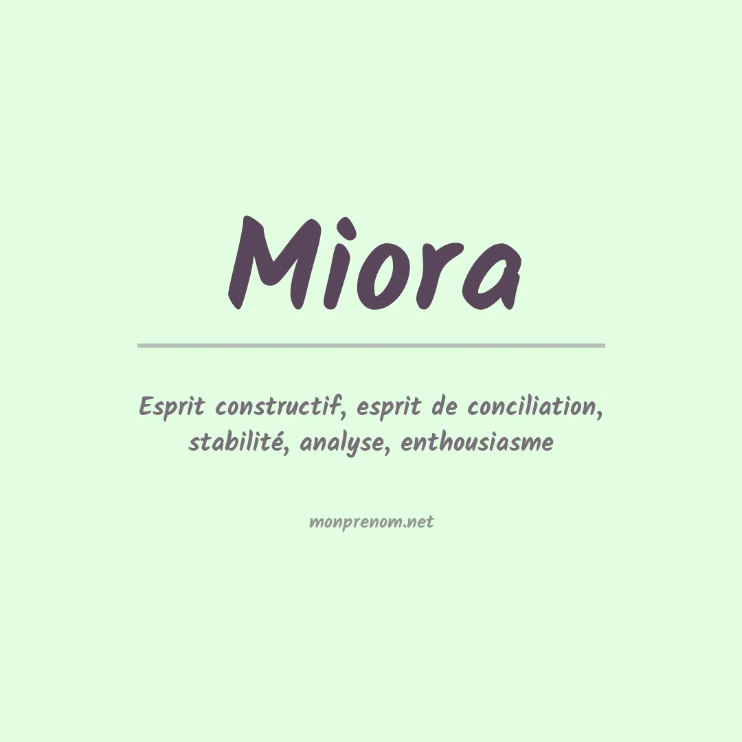 Prénom Miora