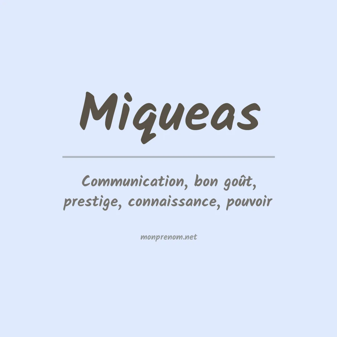 Prénom Miqueas