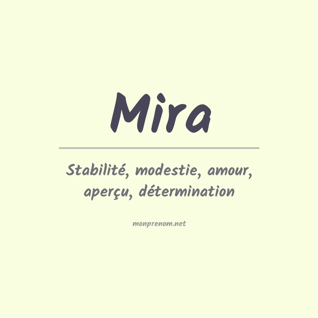 Prénom Mira
