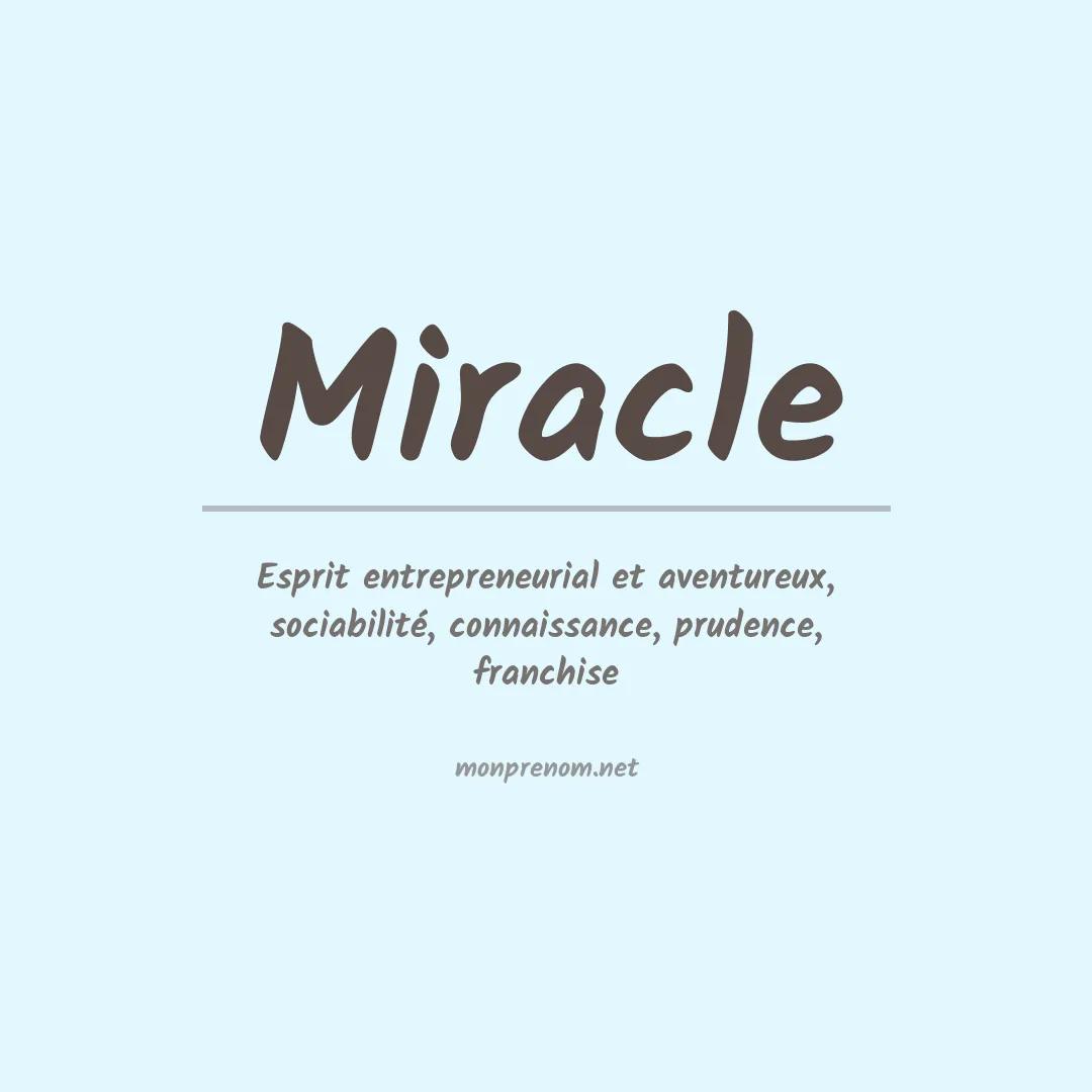 Prénom Miracle