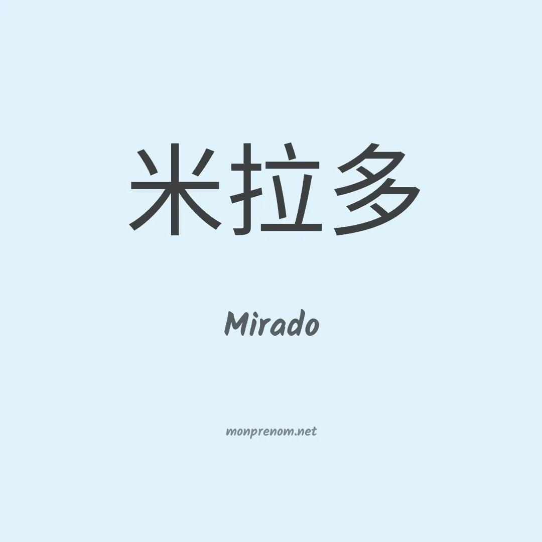 Mirado en chinois