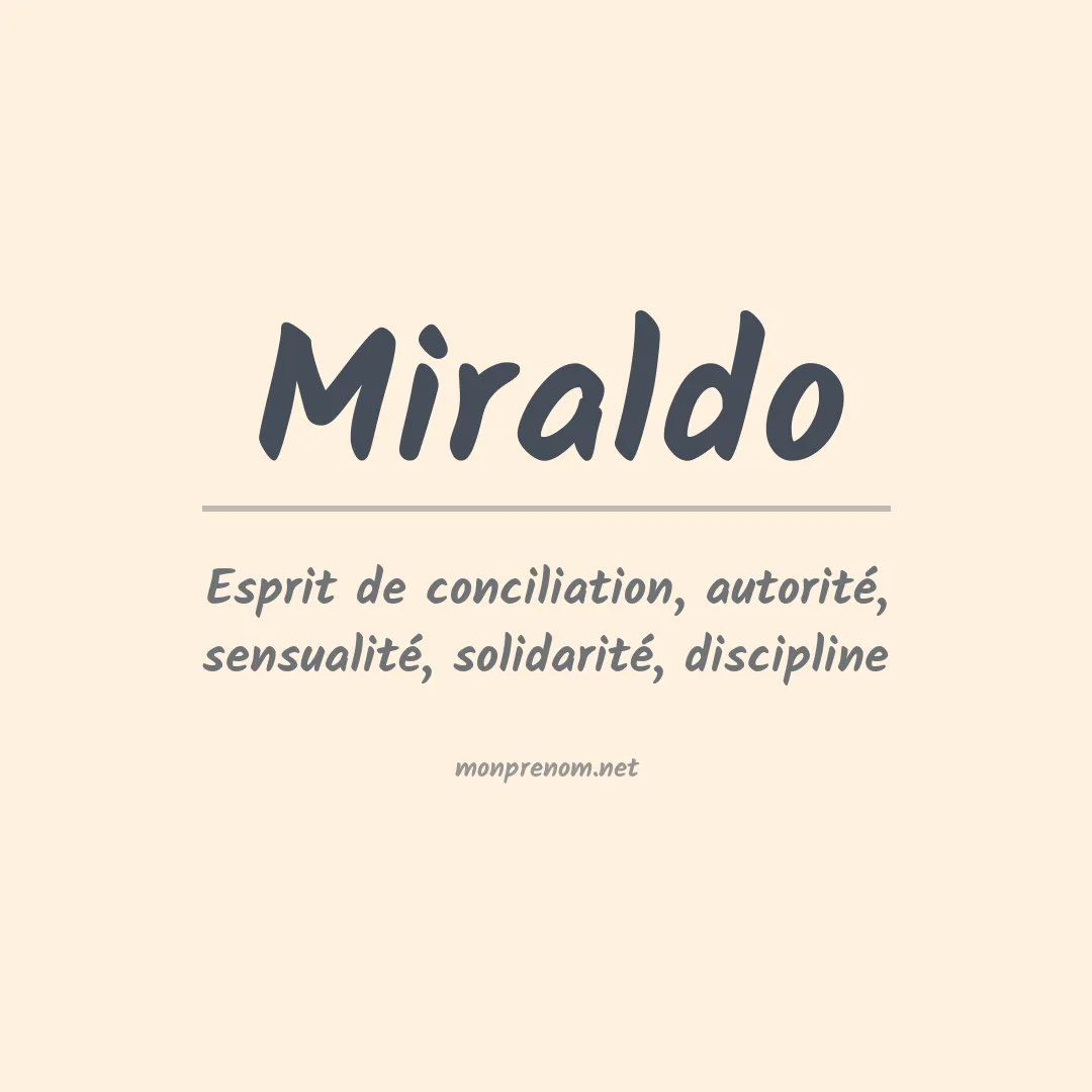 Signification du prénom Miraldo
