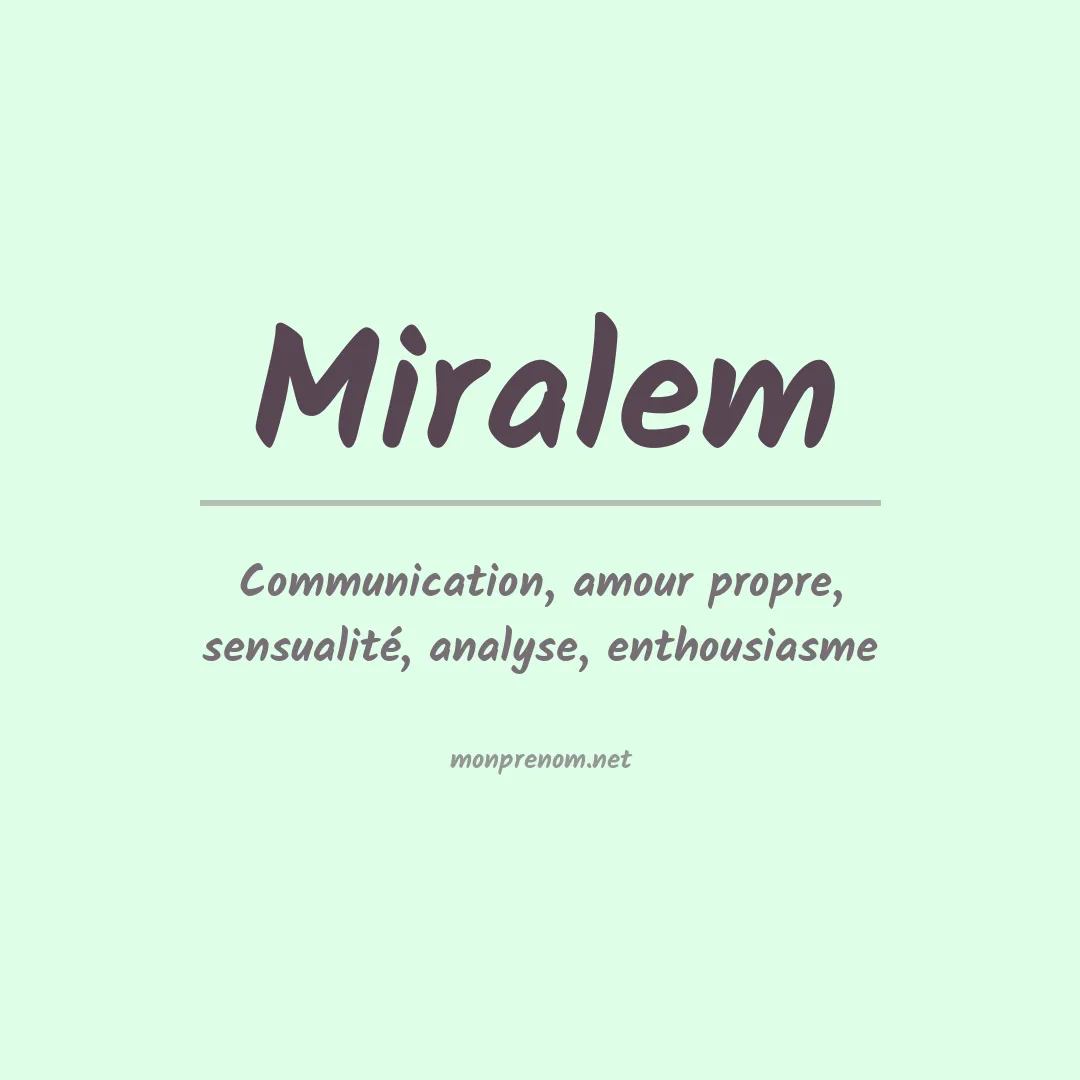 Signification du prénom Miralem