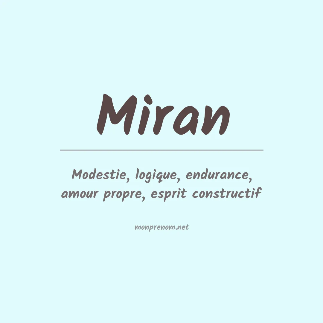 Prénom Miran