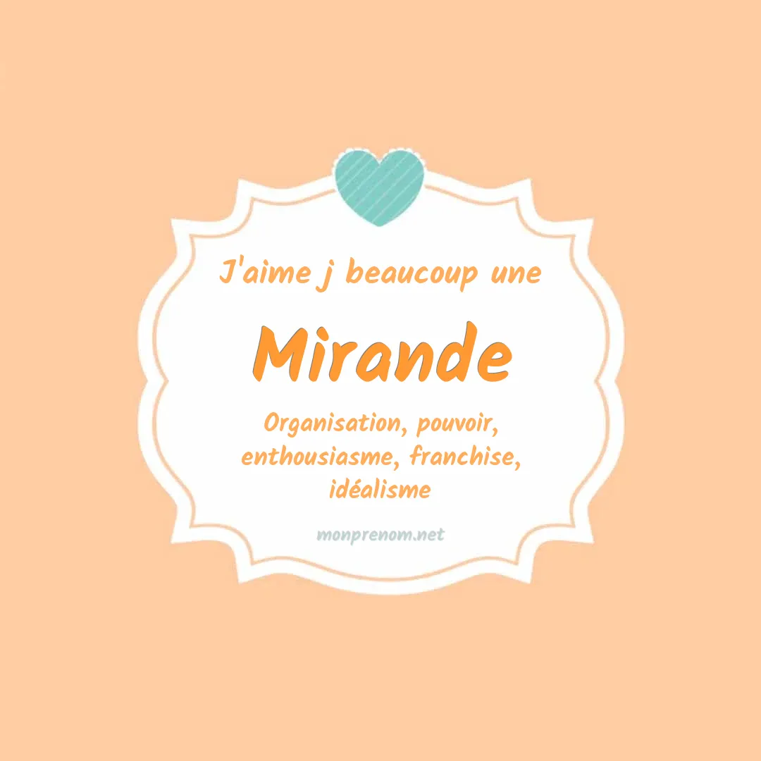 J'aime beaucoup Mirande