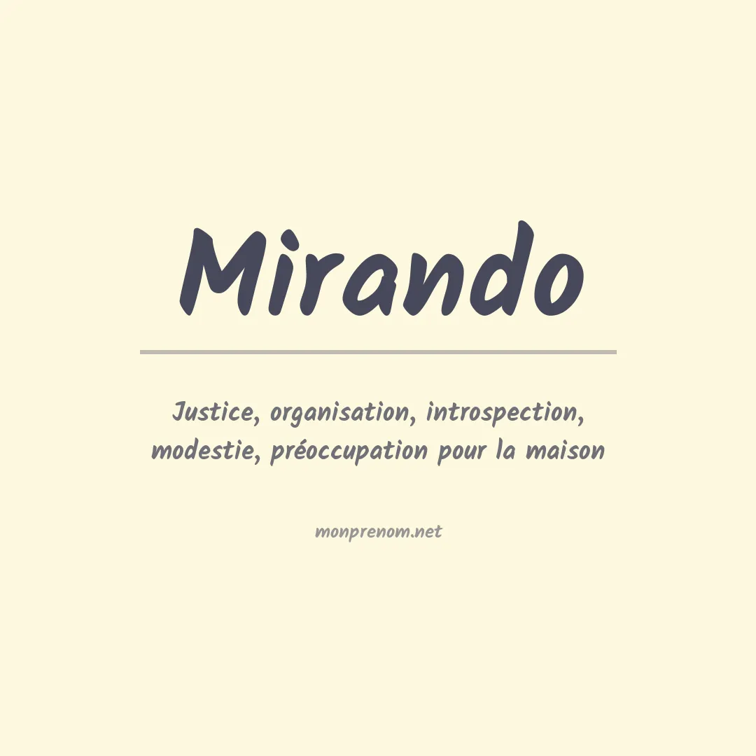 Prénom Mirando
