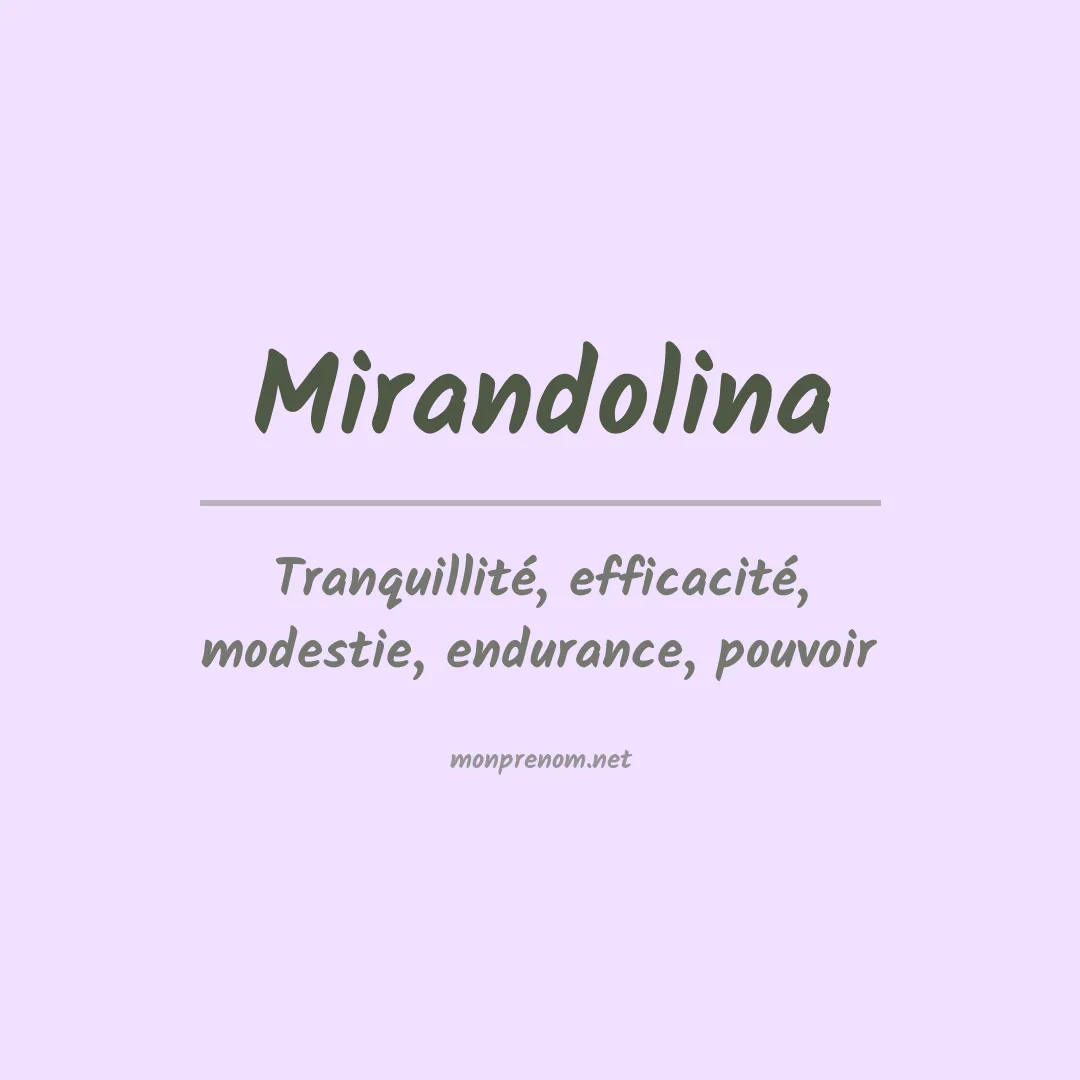Signification du prénom Mirandolina
