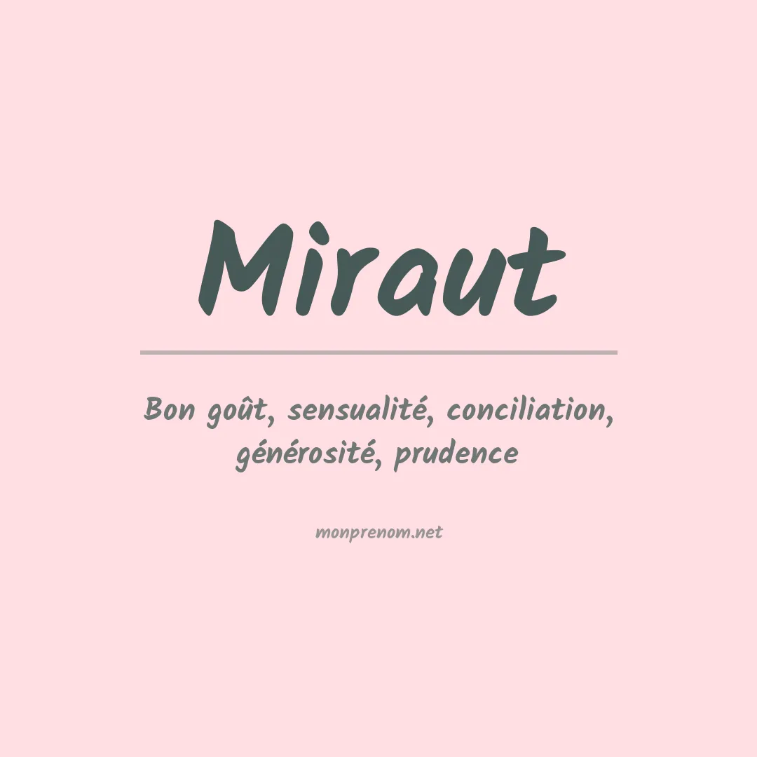 Signification du prénom Miraut