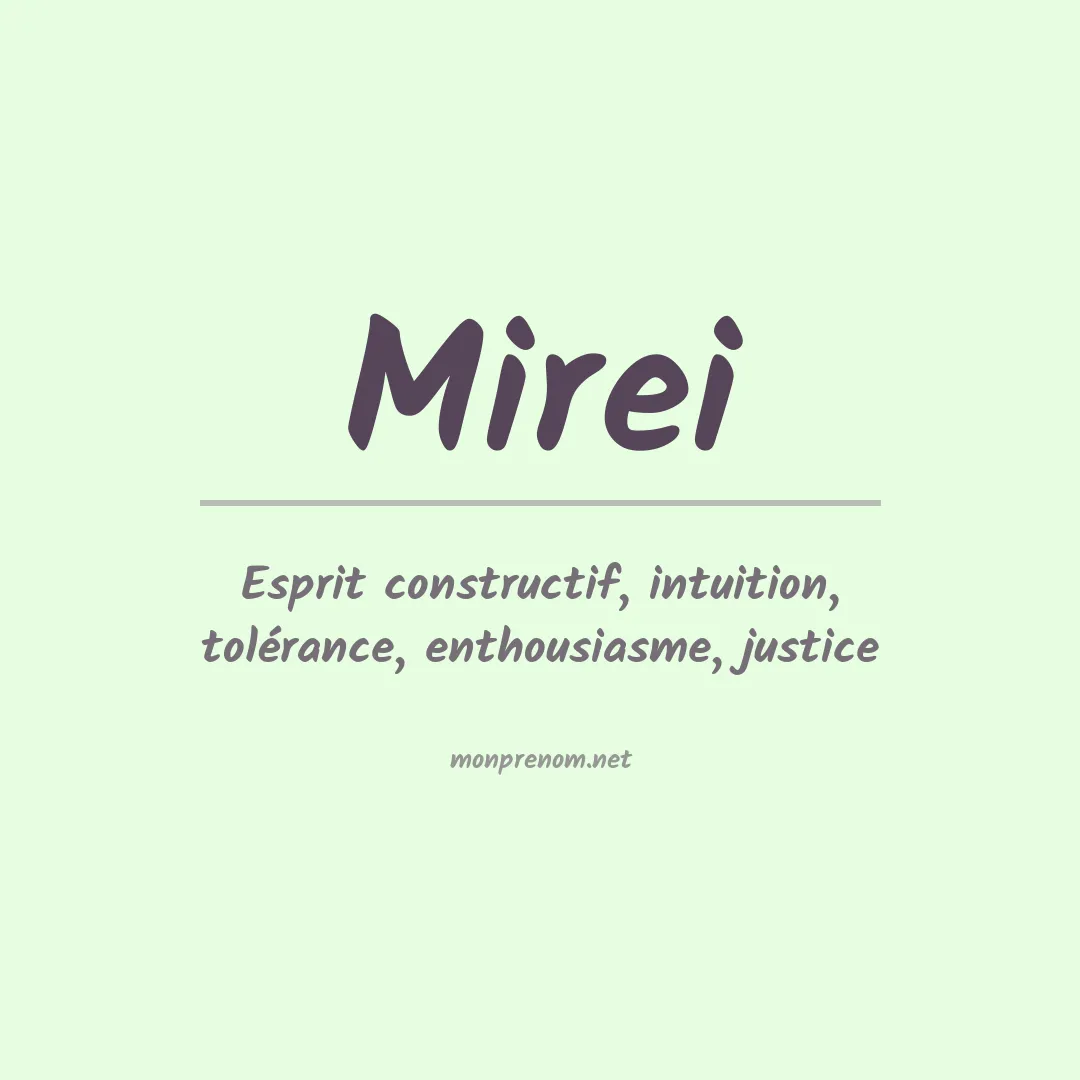 Signification du prénom Mirei