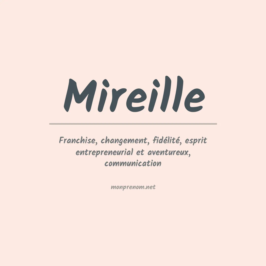 Prénom Mireille