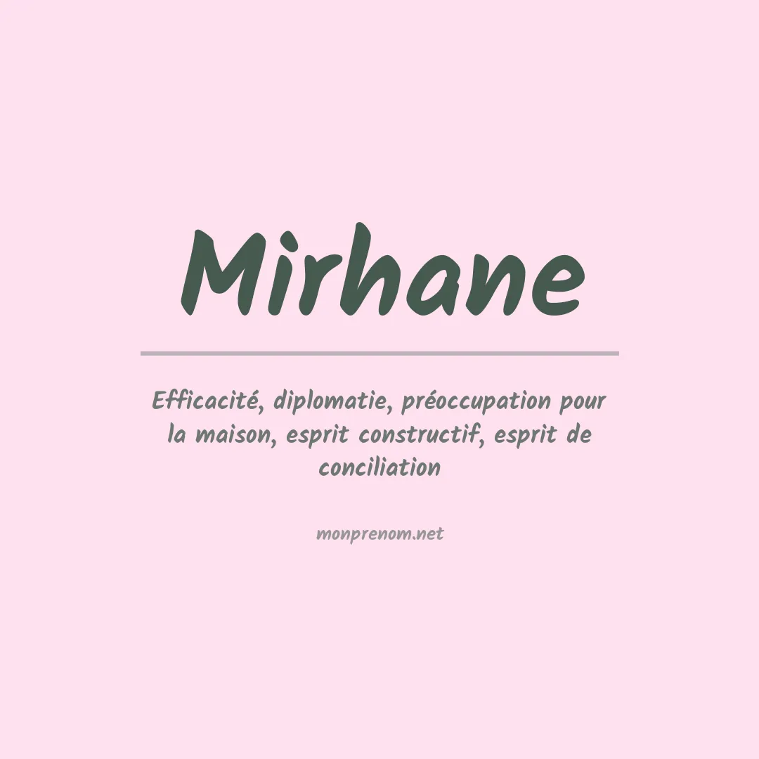 Prénom Mirhane