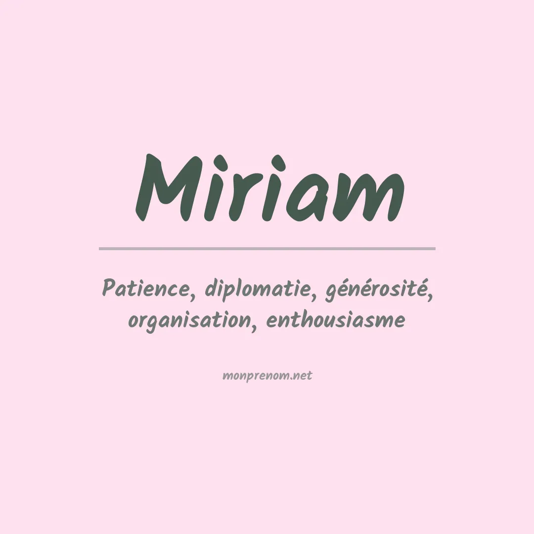 Prénom Miriam