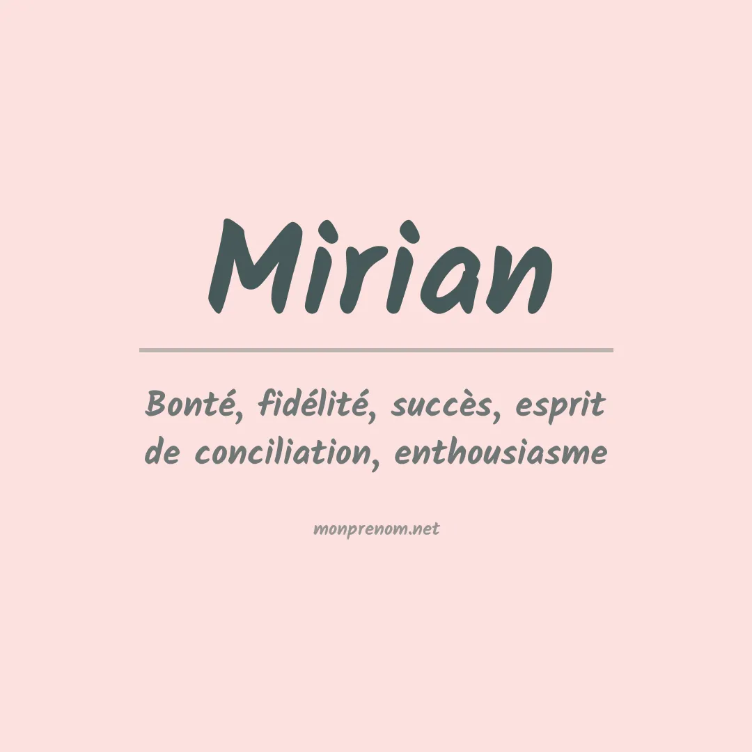 Prénom Mirian