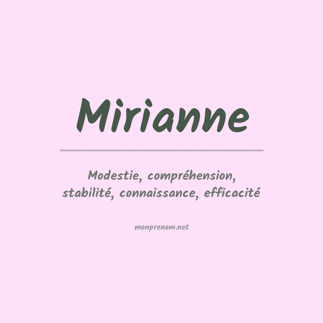 Prénom Mirianne