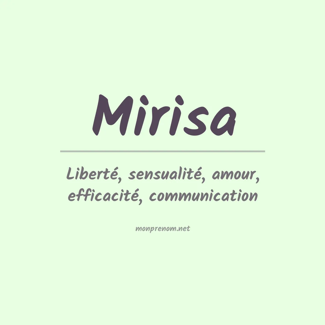 Signification du prénom Mirisa