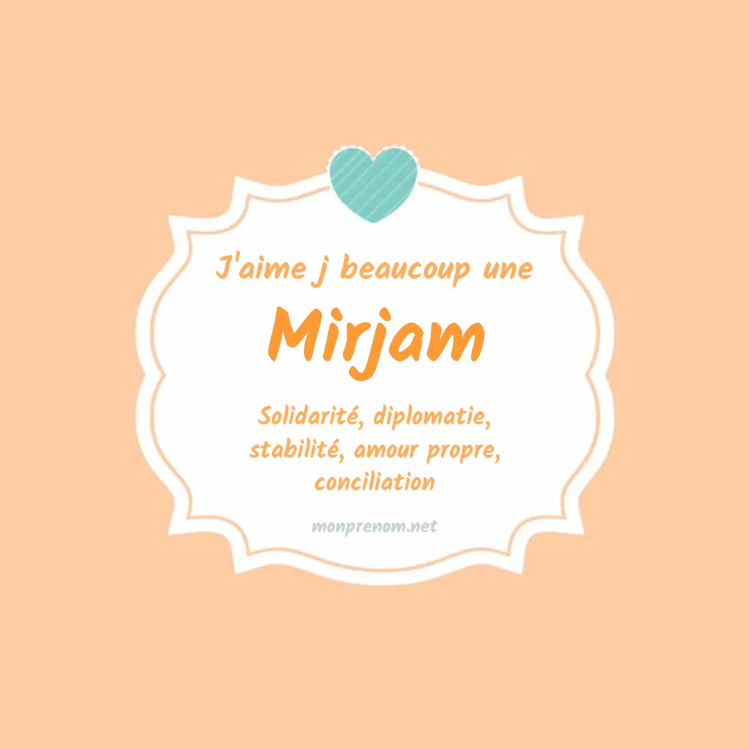 J'aime beaucoup Mirjam