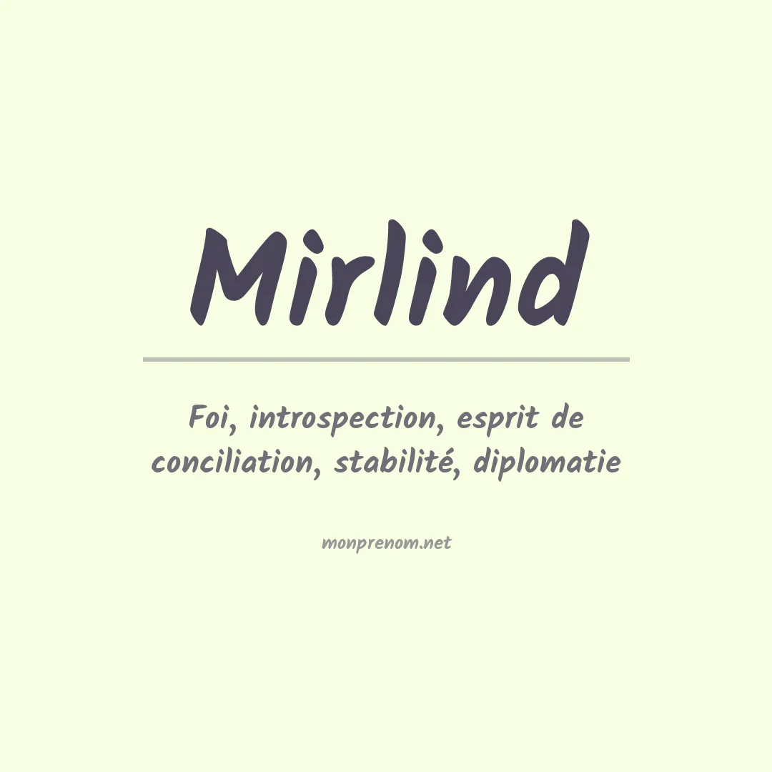 Signification du prénom Mirlind