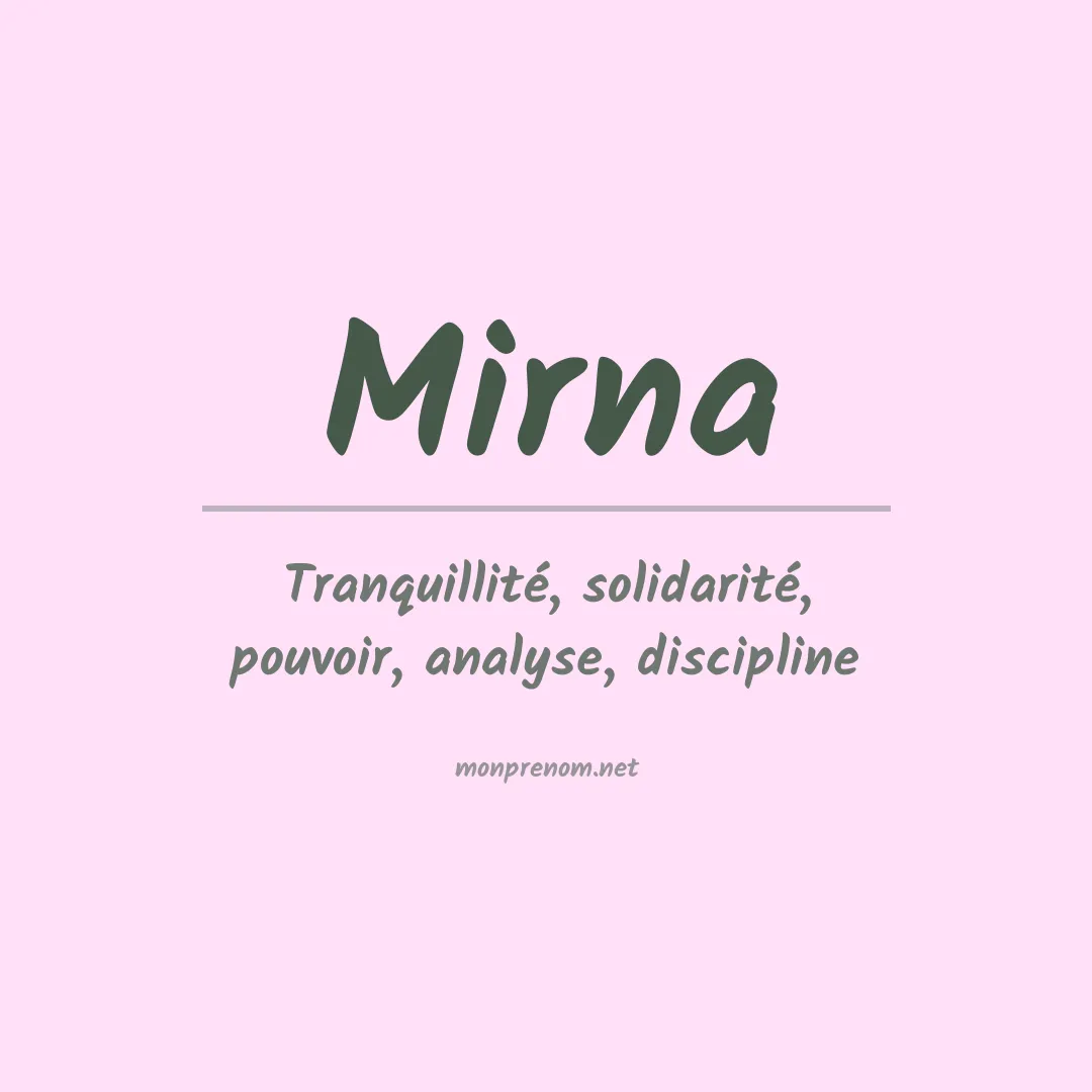 Prénom Mirna