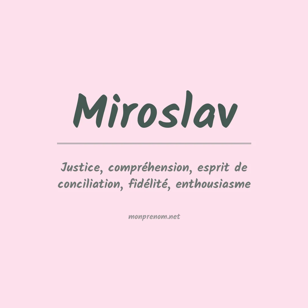 Prénom Miroslav