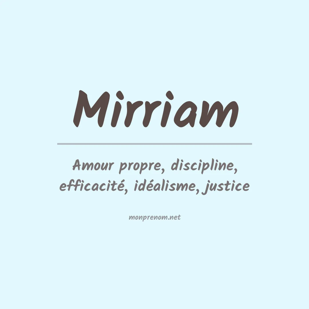 Prénom Mirriam