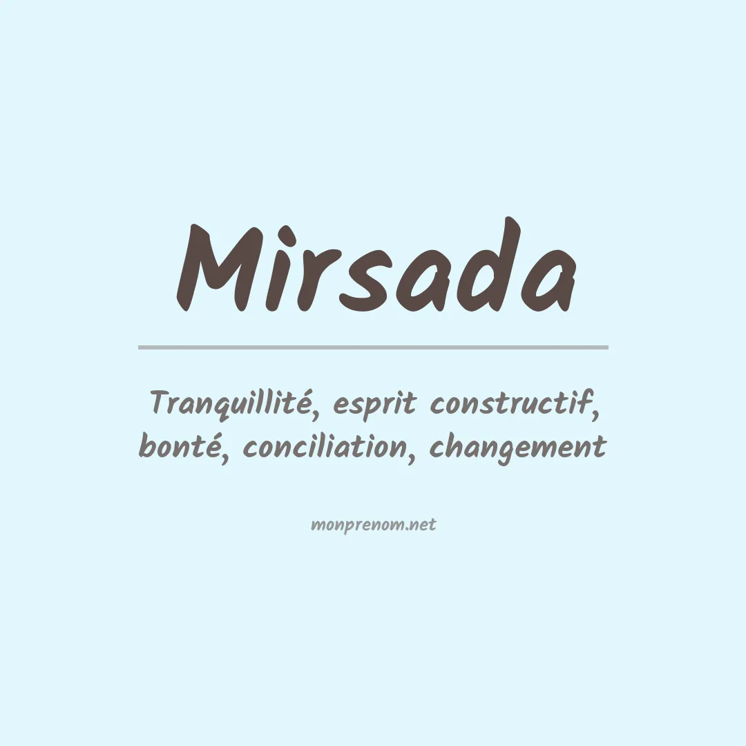 Signification du prénom Mirsada