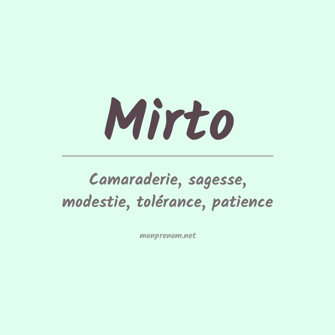 Prénom Mirto