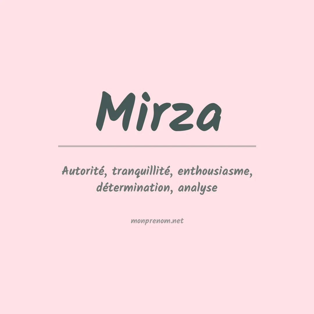 Prénom Mirza