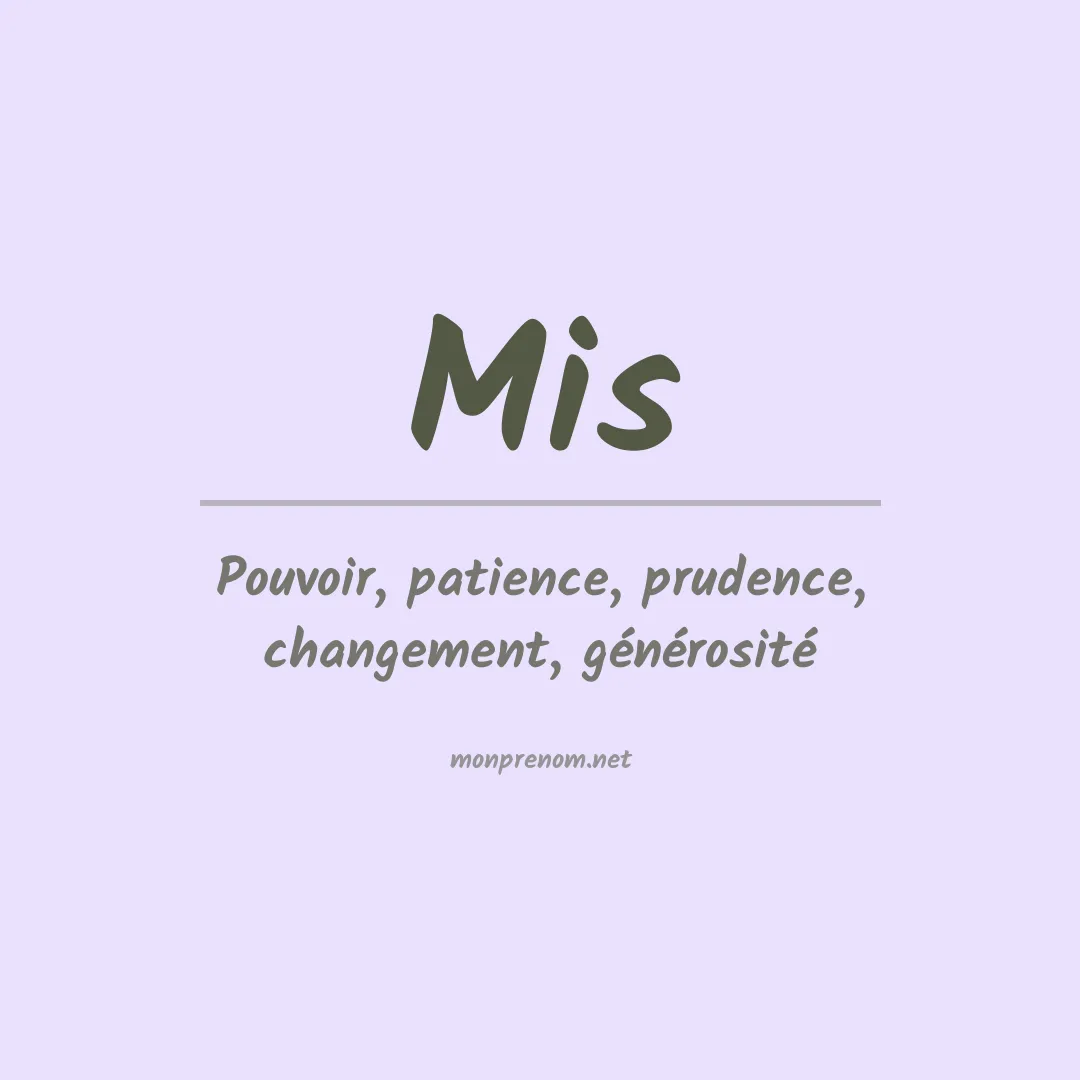 Prénom Mis