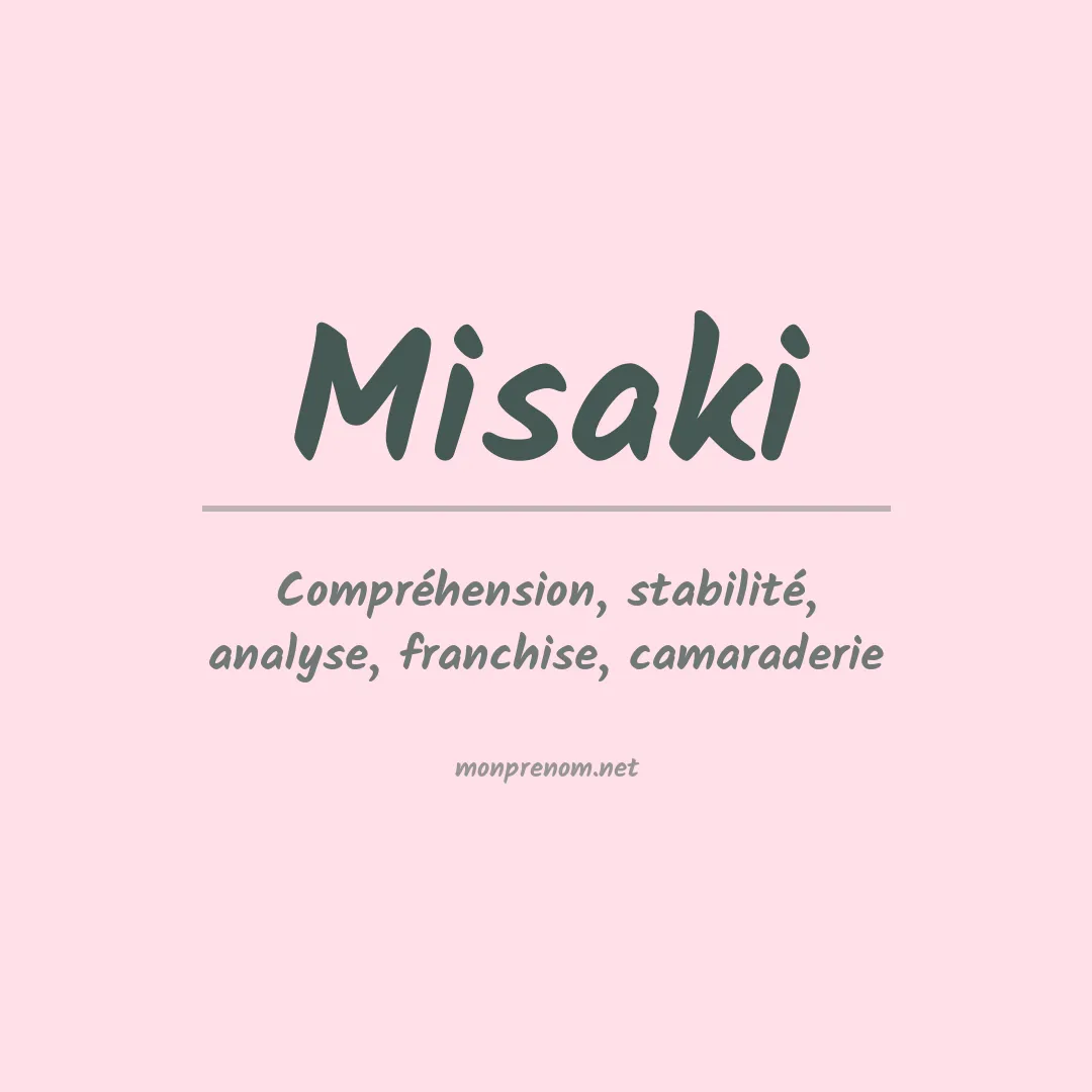 Signification du prénom Misaki