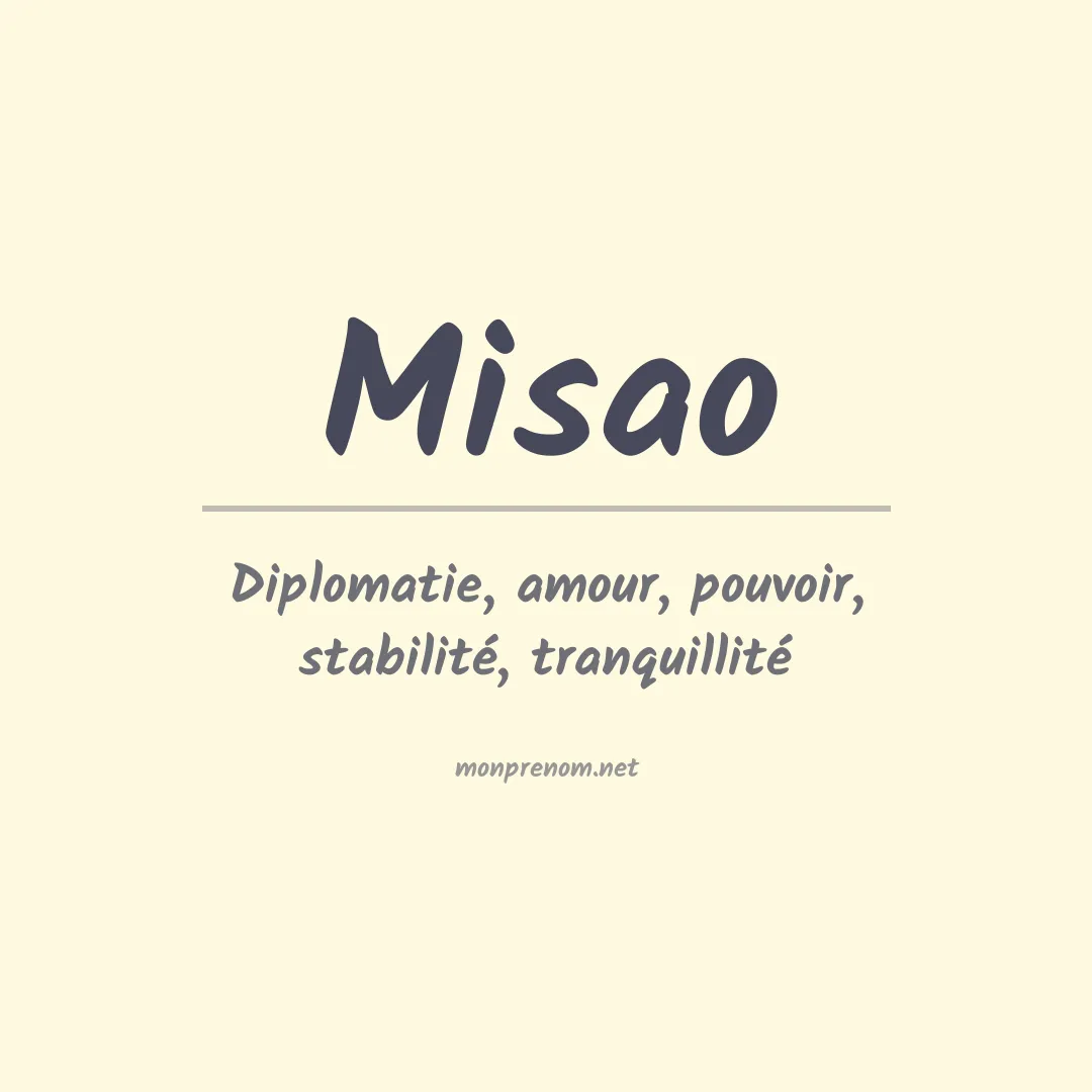 Signification du prénom Misao