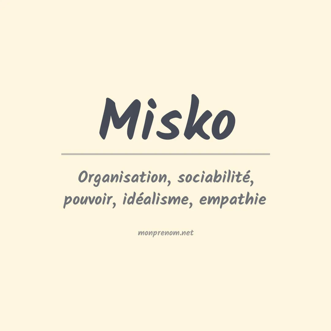 Prénom Misko